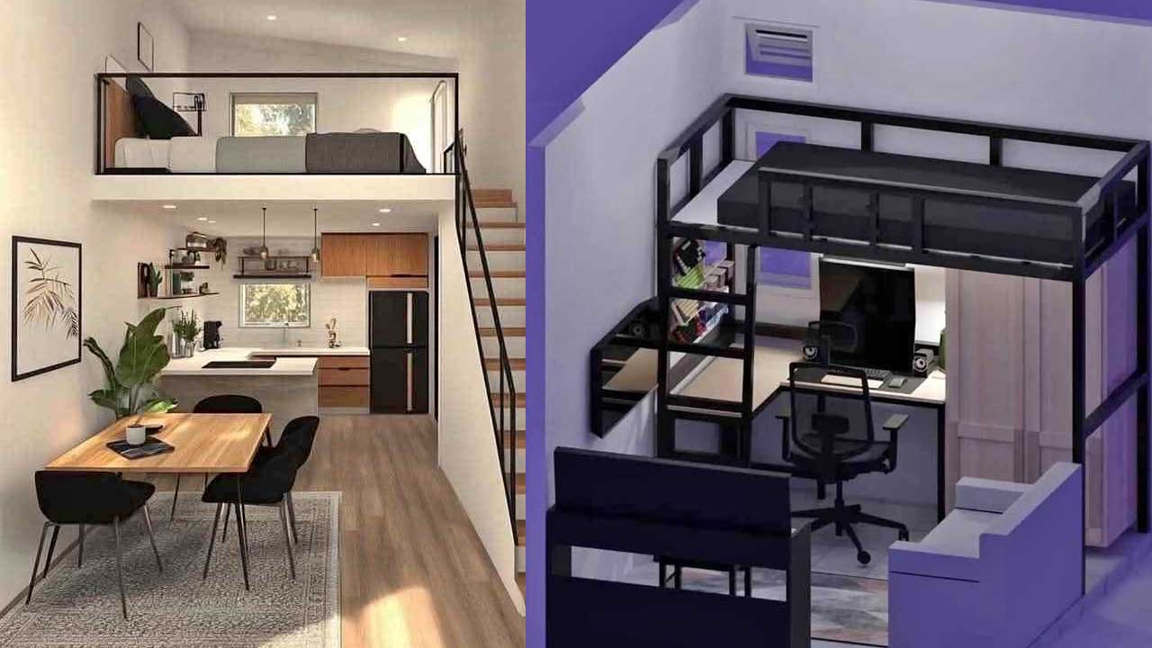 Desain Ruang Bertingkat Untuk Anak Muda Bahan Galvanis