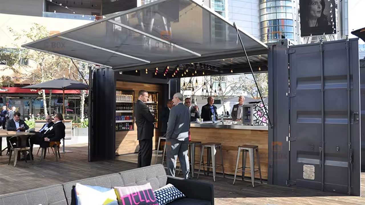 Kafe Instan dari Kontainer 20 Feet Desain Multifungsi untuk Hidang dan Servis